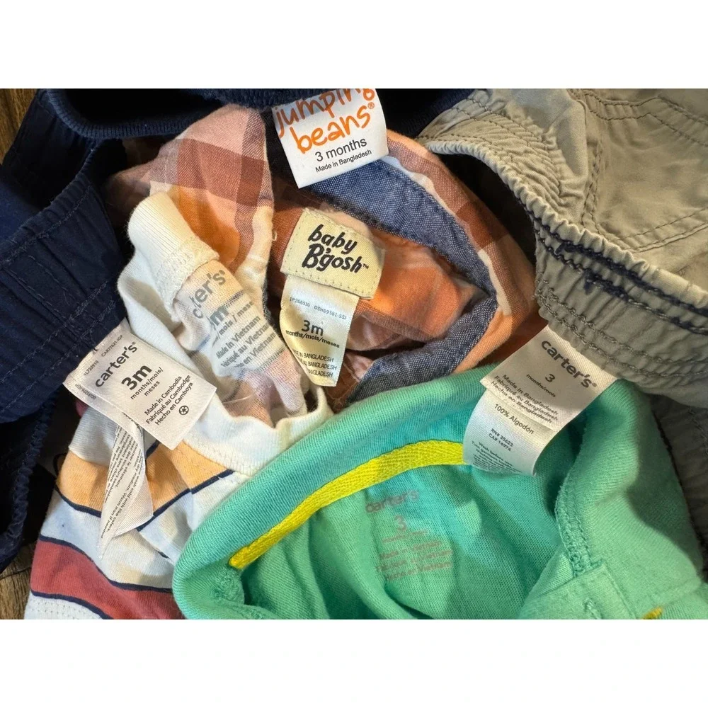 Baby Boy 3 Months Summer Clothes Bundle Outfits Shorts Shirts Bundle Lot Carters